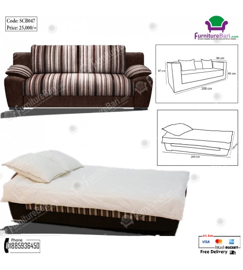 Trolley Fabrics 2 Seat Sofa Bed SCB047 Online Furniture Store in